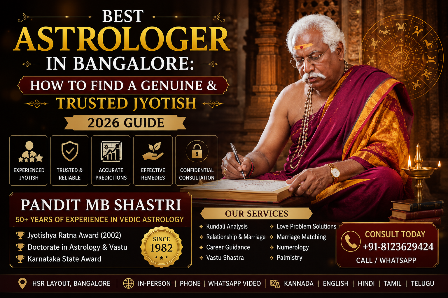 Best Astrologer in Bangalore: How to Find a Genuine & Trusted Jyotish (2026 Guide)