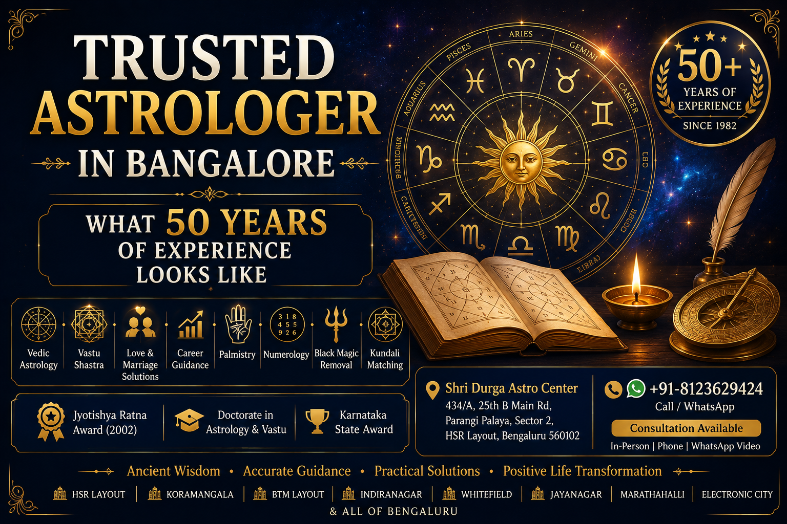 Trusted Astrologer in Bangalore: What 50 Years of Experience Looks Like
